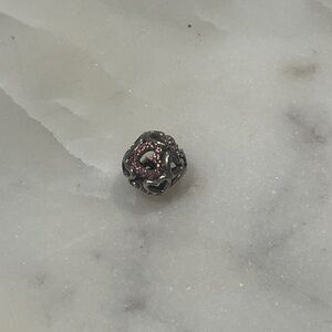 Silver and Pink Heart Pandora Charm